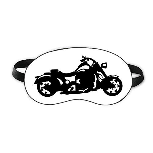 Motorcycle Black Illustration Pattern Sleep Eye Shield Soft Night Blindfold Shade Cover