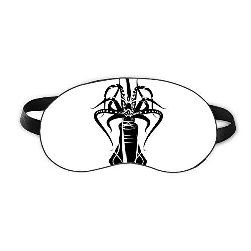 Marine Life Black Octopus Illustration Sleep Eye Shield Soft Night Blindfold Shade Cover