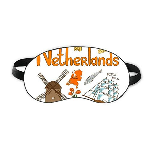 Netherlands National symbol Landmark Pattern Sleep Eye Shield Soft Night Blindfold Shade Cover