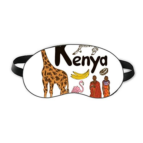 Kenya National symbol Landmark Pattern Sleep Eye Shield Soft Night Blindfold Shade Cover