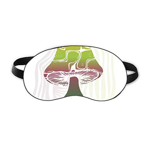 Cute Green Mushroom Creature Illustration Sleep Eye Shield Soft Night Blindfold Shade Cover