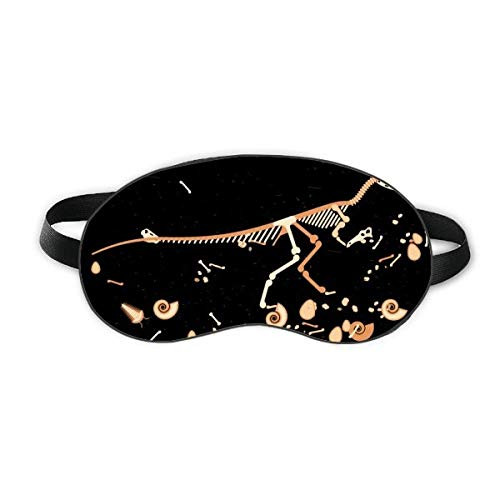 Bones Black Small Dinosaur Sleep Eye Shield Soft Night Blindfold Shade Cover