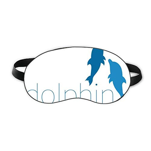 Blue Ocean Docile Two Dolphin Sleep Eye Shield Soft Night Blindfold Shade Cover