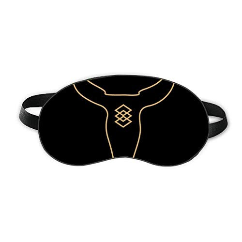 Bull Totem Geometry Pattern Sleep Eye Shield Soft Night Blindfold Shade Cover