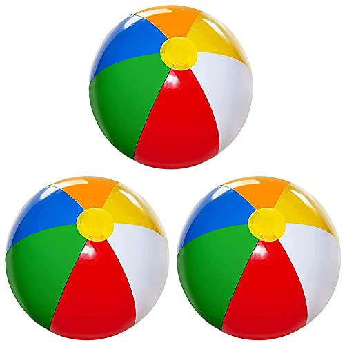 Beach Balls Beach Pool Party Toys PVC Large Inflatable Swinming Pool Summer Activity Games Beach Pool Party Toys for Kids Toys 3pcs