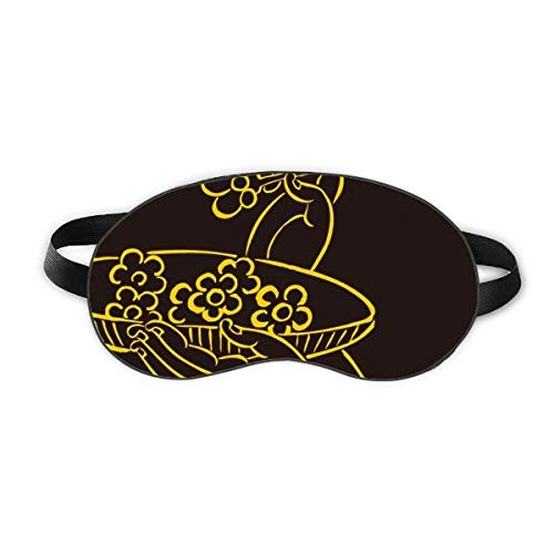 Religion Customs Hand Flower Plate Sleep Eye Shield Soft Night Blindfold Shade Cover