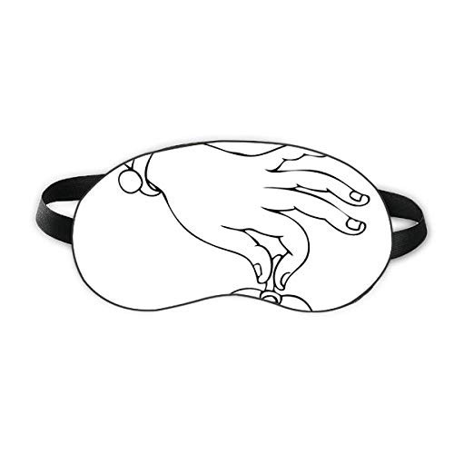 Culture Religion Lotus Line Drawing Sleep Eye Shield Soft Night Blindfold Shade Cover