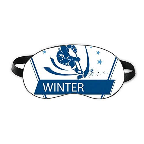 Winter Sport Skiing Snow Illustration Sleep Eye Shield Soft Night Blindfold Shade Cover