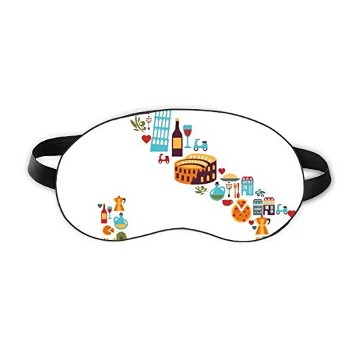 Map Italy National Flag Custom Landscape Sleep Eye Shield Soft Night Blindfold Shade Cover