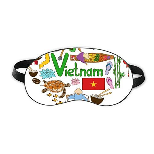 Vietnam Love Heart Landscap National Flag Sleep Eye Shield Soft Night Blindfold Shade Cover