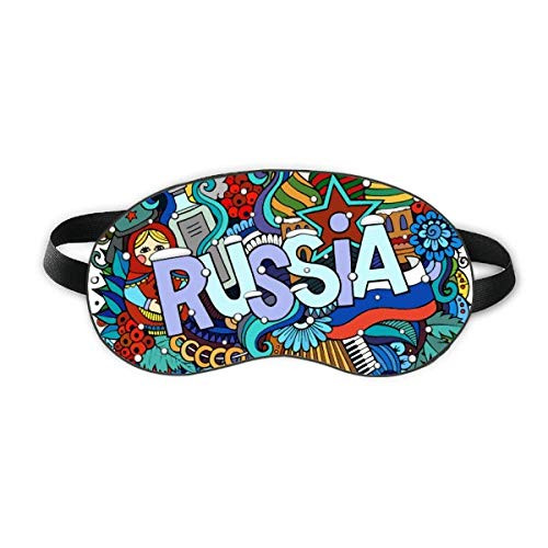 Russia Winter Accordion Casino Illustration Sleep Eye Shield Soft Night Blindfold Shade Cover
