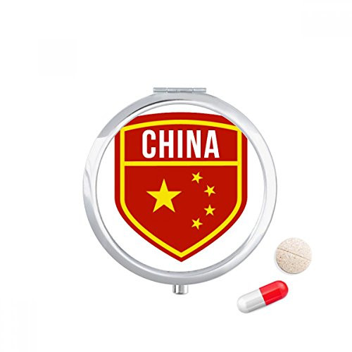 Made in China Shield National Flag Pill Case Pocket Medicine Storage Box Container Dispenser