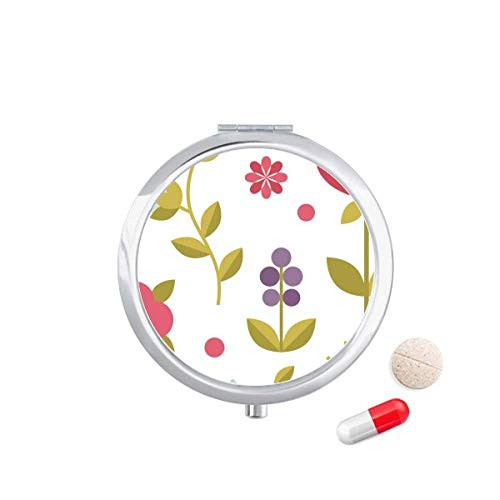 Illustration Flower Plant Paint Pill Case Pocket Medicine Storage Box Container Dispenser