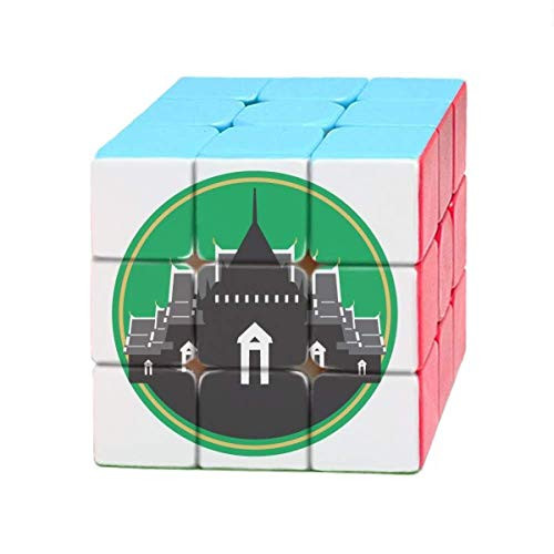 Thailand Made in Thailand Temple Shield Magic Cube Puzzle 3x3 Toy Game Play