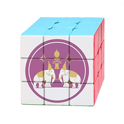 Thailand Made in Thailand Two Elephant Shield Magic Cube Puzzle 3x3 Toy Game Play
