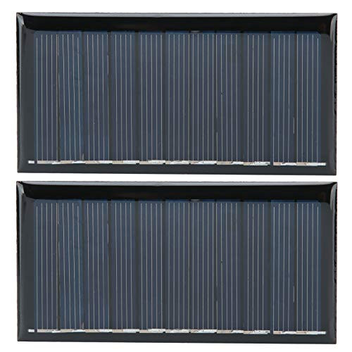 Teror Solar Panel-2Pcs Solar Cell Panel 0.5W 5.5V Polycrystalline Silicon Solar Charger Board for DIY Project