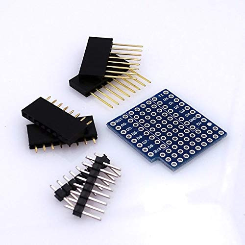 Anncus 1PCS/LOT ProtoBoard Shield for WeMos D1 Mini Double Sided perf Board Compatible