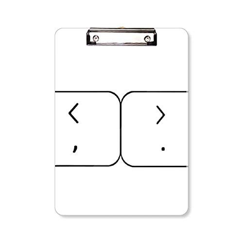 Keyboard Symbol Brackets Clipboard Folder Writing Pad Backing Plate A4