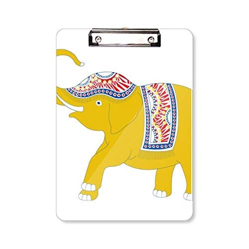 Thailand Yellow Elephant Shield Clipboard Folder Writing Pad Backing Plate A4