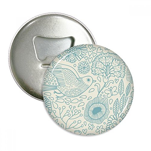 Leaf Bird Flower Plant Paint Bottle Opener Fridge Magnet Emblem Multifunction Badge