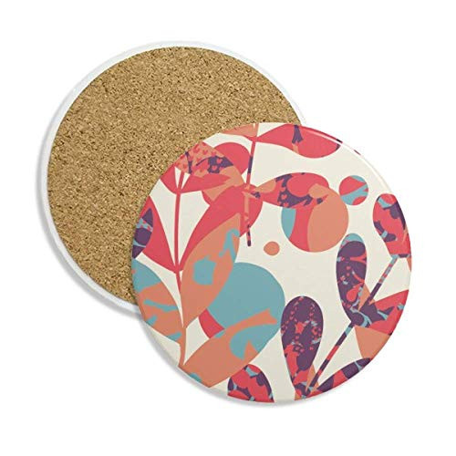 Autumnal Leaves Flower Plant Paint Coaster Cup Mug Tabletop Protection Absorbent Stone