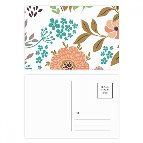 Orange Sun Flower Plant Paint Postcard Set Birthday Mailing Thanks Greeting Card