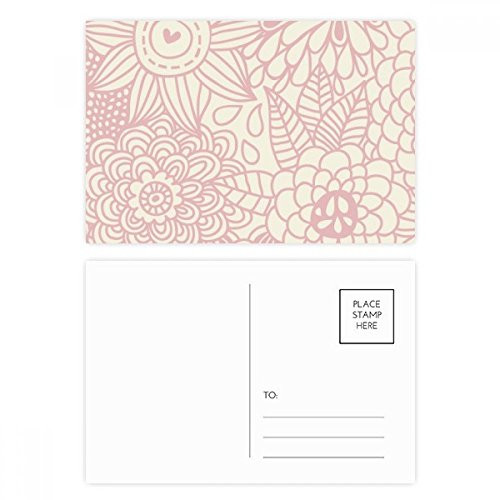 Sun Flower Line Plant Paint Postcard Set Birthday Mailing Thanks Greeting Card