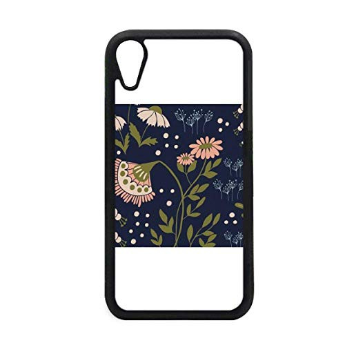 Pink Wild Flower Plant Paint for iPhone XR Case for Apple Cover Phone Protection