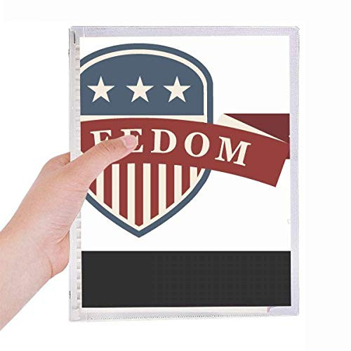 Stars And Stripes Shield America City Notebook Loose Leaf Diary Refillable Journal Stationery