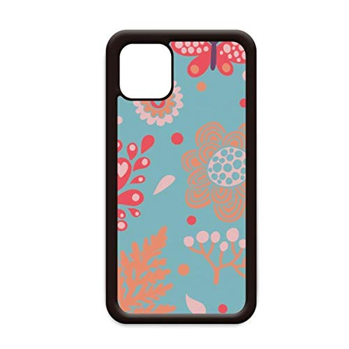 Blue Leaves Flower Plant Paint for iPhone 11 Pro Max Cover for Apple Mobile Case Shell
