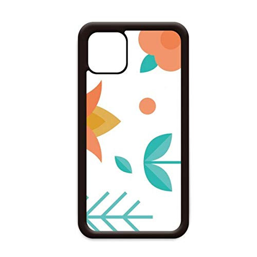 Orange Green Flower Plant Paint for iPhone 11 Pro Max Cover for Apple Mobile Case Shell