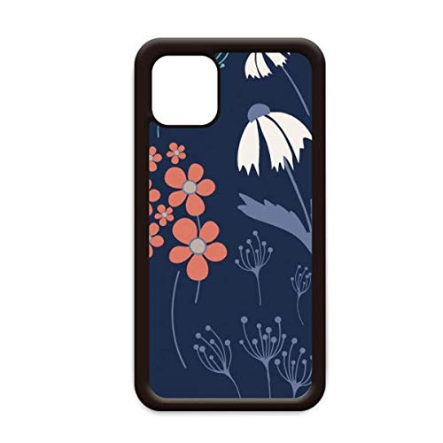 Powder Blue Flower Plant Paint for iPhone 11 Pro Max Cover for Apple Mobile Case Shell