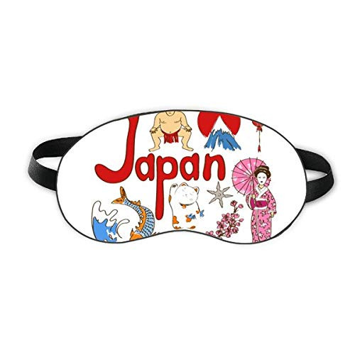 Japan National symbol Landmark Pattern Sleep Eye Shield Soft Night Blindfold Shade Cover