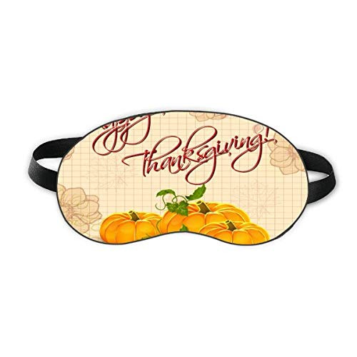 Pumkin Happy Thanksgiving Day Pattern Sleep Eye Shield Soft Night Blindfold Shade Cover