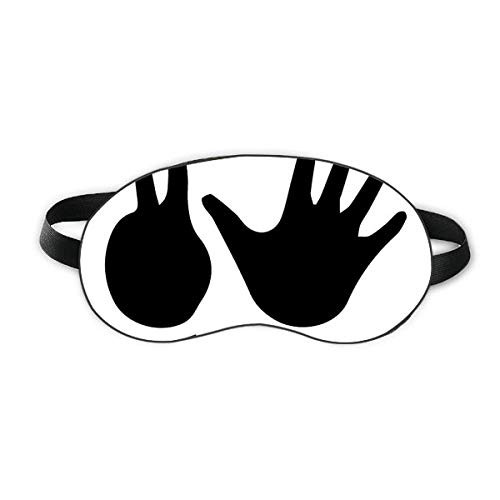 Two Five Gesture Outline Pattern Sleep Eye Shield Soft Night Blindfold Shade Cover