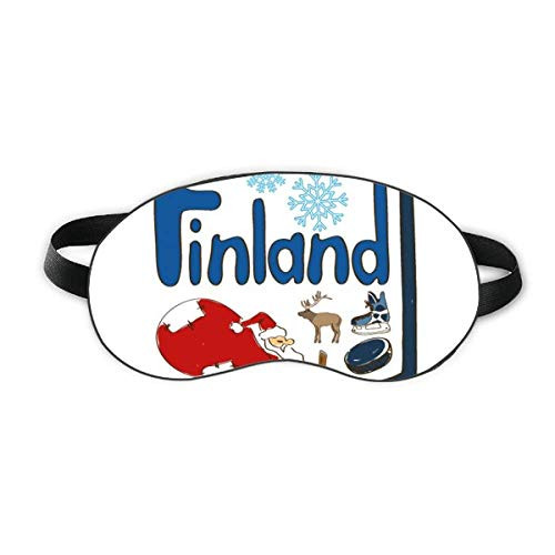 Finland National symbol Landmark Pattern Sleep Eye Shield Soft Night Blindfold Shade Cover