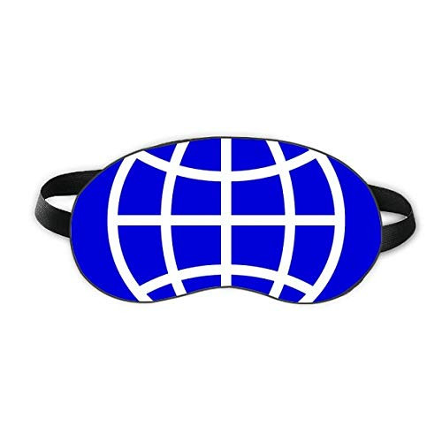 Earth Blue Square Warning Mark Sleep Eye Shield Soft Night Blindfold Shade Cover