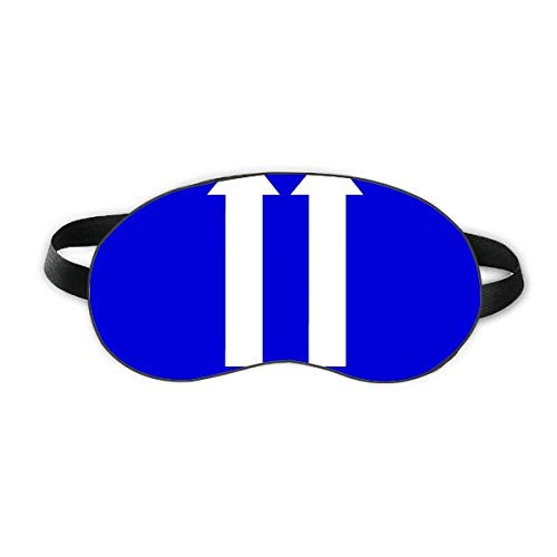 Upwards Blue Square Warning Mark Sleep Eye Shield Soft Night Blindfold Shade Cover