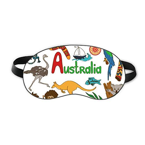 Australia Landscape Animals National Flag Sleep Eye Shield Soft Night Blindfold Shade Cover