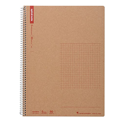Maruman B5 spiral notebook grid ruled 80 sheets N246ES 5 volume set