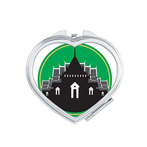Thailand Made in Thailand Temple Shield Mirror Travel Magnification Portable Handheld Pocket Makeup