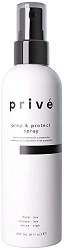 Prive Prep  and  Protect Spray  Blow Dry Spray- Heat Protectant Spray for Hair  Heat Shield- Thermal  and  Hot Tool Protection- Hydration and Extra Shine for All Hair Types -8 oz-