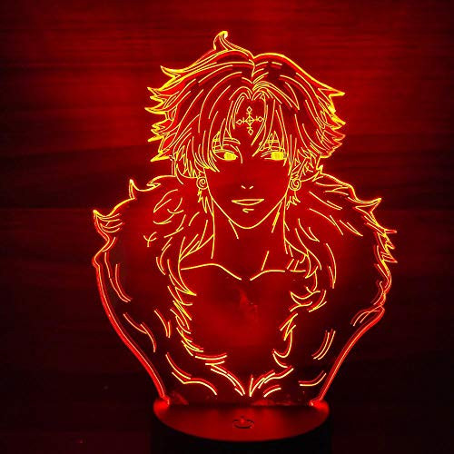 CHROLLO LUCILFER 3D Led Illusion Night Lights Led Anime Table Lamp for Christmas Gifttouch Control