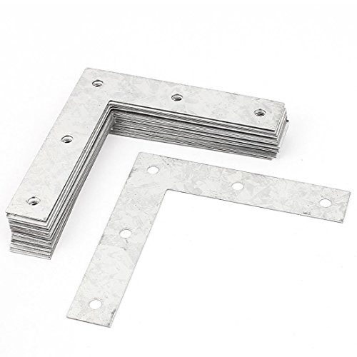Flat Corner Braces L Shaped Metal Angle Brackets Plates 20pcs