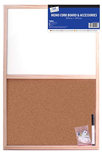 Tallon Just Stationery 400x600mm Split White/Cork Board