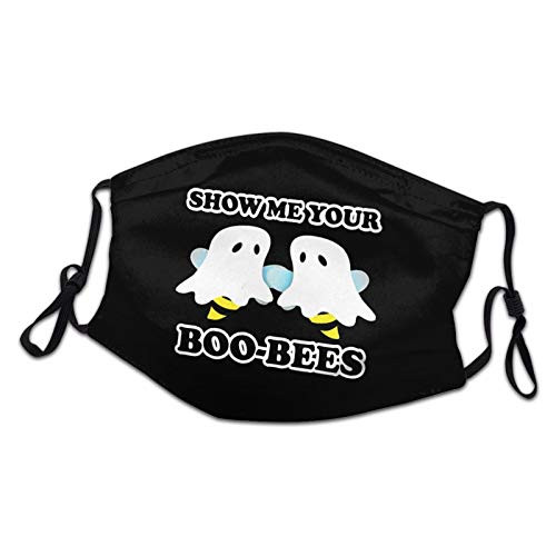 Check Your Boo Bees Adjustable Kids Face Mask Reusable Dust Mask Washable Face Masks Black