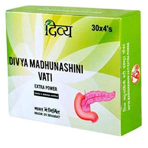 Patanjali Divya Madhunashini Vati Extra Power  4 x 30 Tablets -Pack of 3-