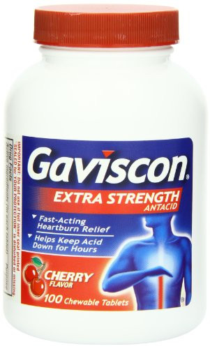 Gaviscon Antacid- Extra Strength- Cherry- Chewable Tablets- 100 chewable tablets