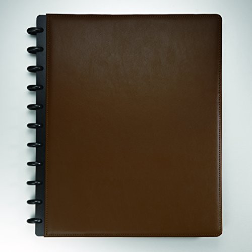 Staples Arc Customizable Leather Notebook System, Brown, 9-1/2 x 11-1/2