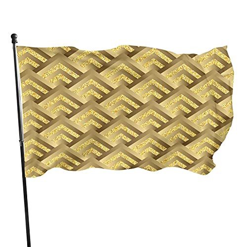 Golden check square Outdoor Flag- Banner Breeze Flag- Home Garden Flag- 3x5 Ft Flag- Decorative Flag